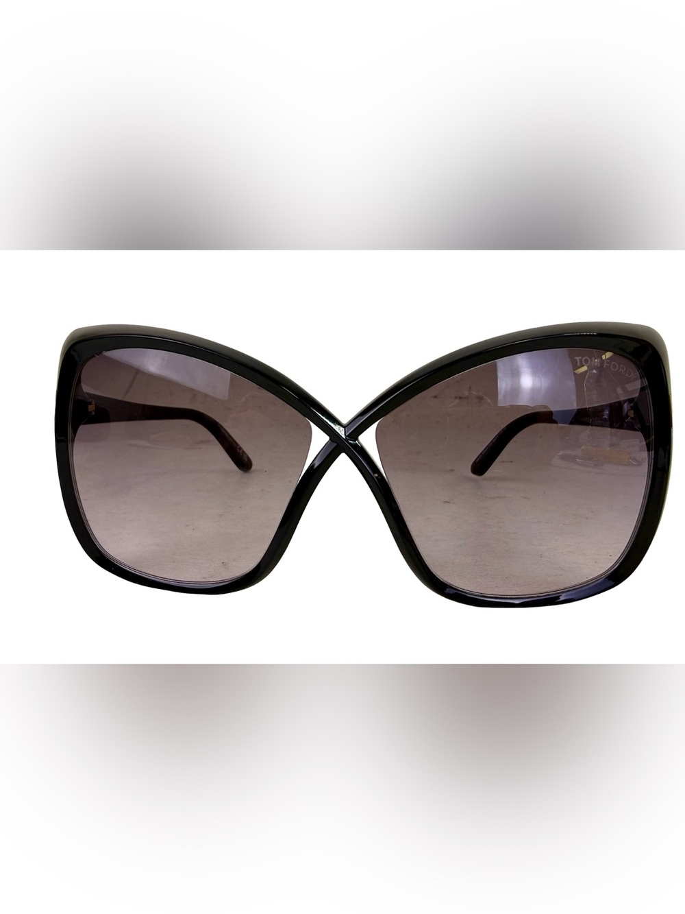 TOM FORD JASMINE BLACK OVERSIZED BUTTERFLY SUNGLASSES